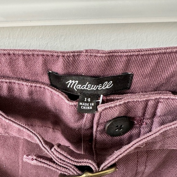 #22 NWT Plus Size Madewell Purple Belted Pants - Picture 4 of 4